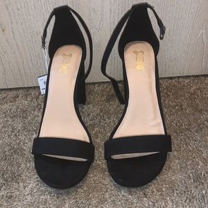 Soft black heels